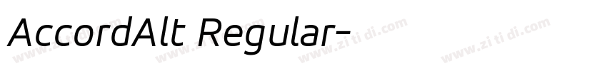 AccordAlt Regular字体转换